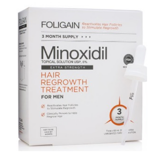 FOLIGAIN MINOXIDIL 5% HAIR TREATMENT For Men  6 - 12 Month Supply