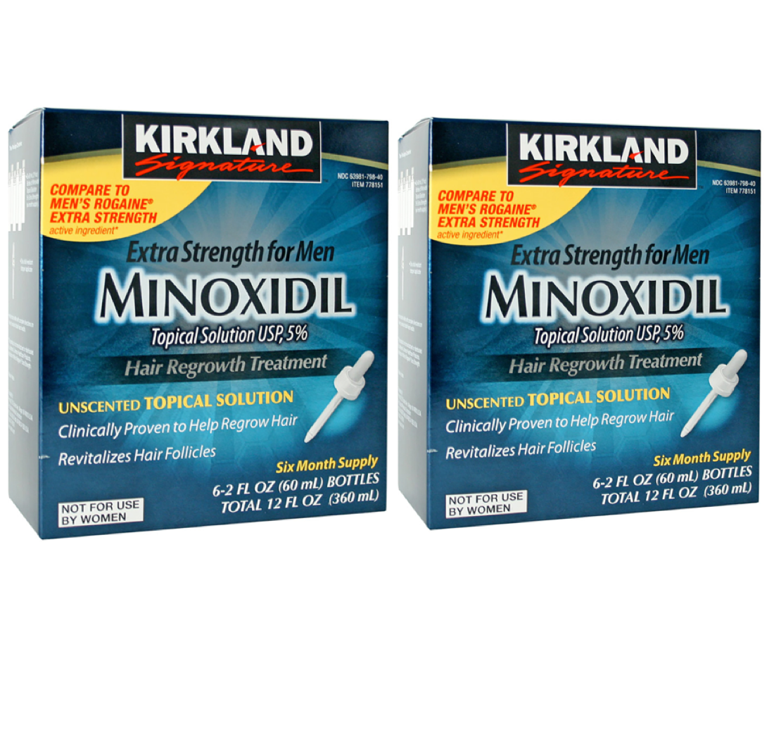 KIRKLAND MINOXIDIL 5% HAIR TREATMENT For Men 6 - 12 Month Supply