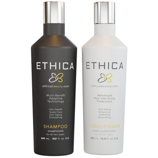 ETHICA Anti Aging Shampoo and Conditioner DUO Bundle  250ml/8.45oz  |  500ml/16.9oz  |  946ml/32oz